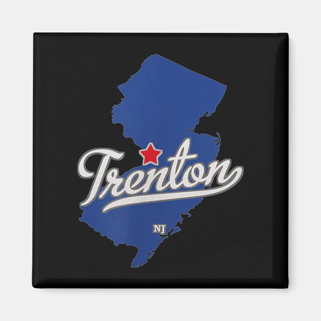 Trenton New Jersey Nj Map  Magnet (Front)