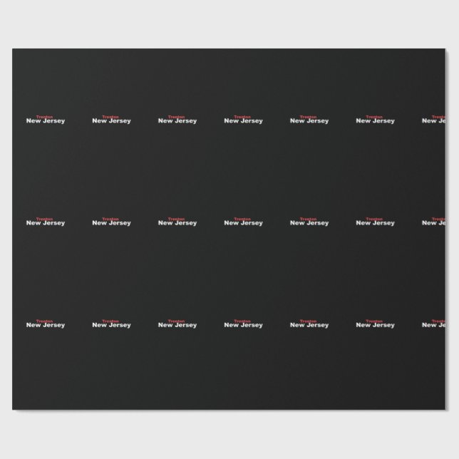Trenton, New Jersey Wrapping Paper (Flat)