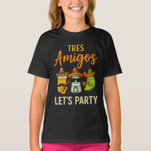 Tres Amigos Tequila Salt Lime Cinco De Mayo T-Shirt
