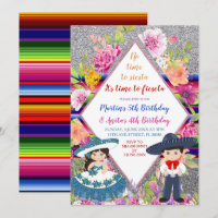 Tres Anos Navy Mexican Fiesta Kids Birthday