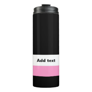 Très Chic Black, Pink and White Thermal Tumbler