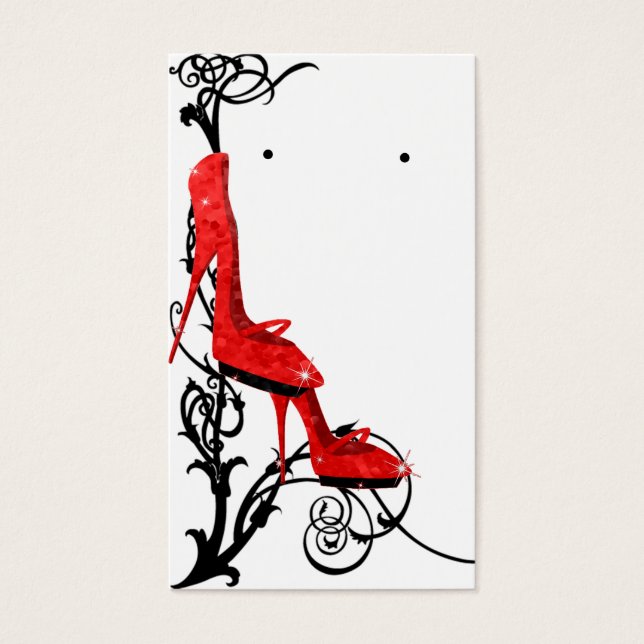 Tres Chic Red High Heels Earring Holder (Front)