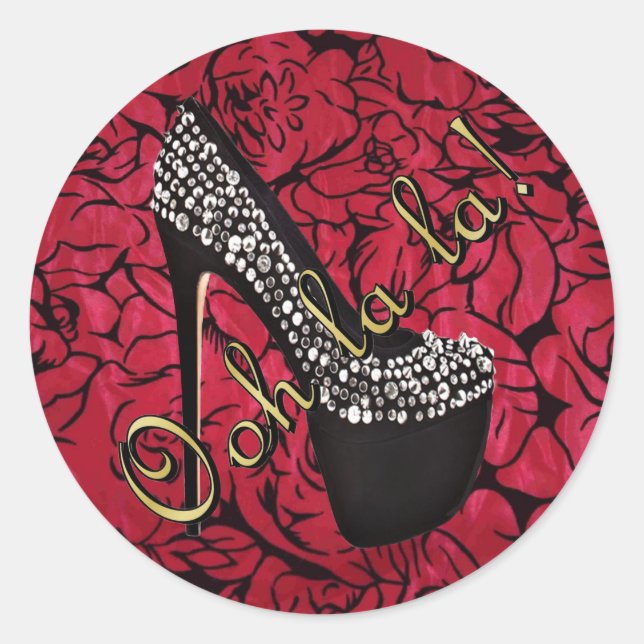 Tres Chic Rouge Fleurs Sticker (Front)