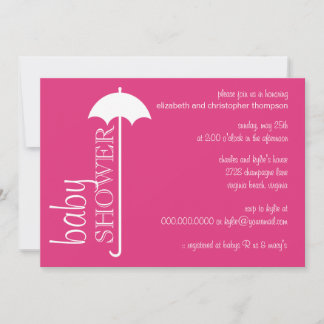 Tres Chic Umbrella Couple's Baby Shower Invitation