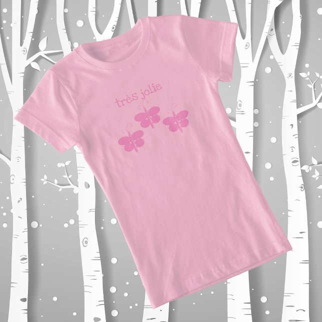 Très Jolie Pink Butterflies T-Shirt (Creator Uploaded)