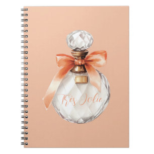 Très Jolie (very pretty) Perfume Bottle Ribbon Notebook