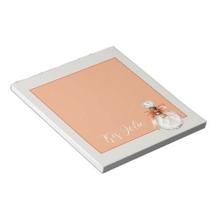 Très Jolie (very pretty) Perfume Bottle Ribbon Notepad