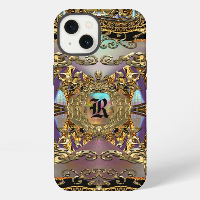 Très orné Pretty Monogram iPhone Case (Back)