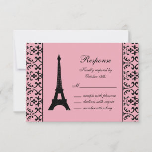 Tres Paris RSVP (pink) Card