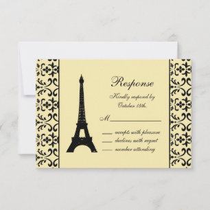 Tres Paris RSVP (yellow) Card