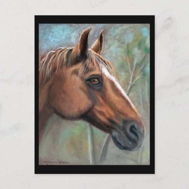 Tres pastel portrait post card (Front)