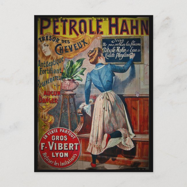 Tresor des Cheveux Vintage Antiseptic Ad Postcard (Front)