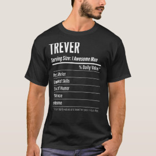 Trever Serving Size Nutrition Label Calories T-Shirt