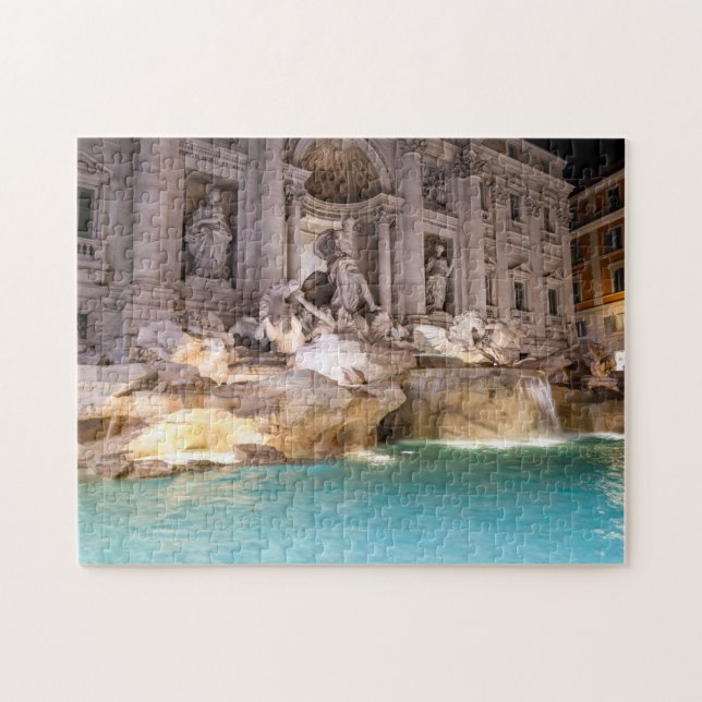 Trevi Fountain at night - Rome, Italy Jigsaw Puzzle (Horizontal)