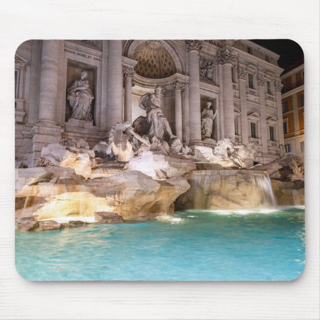Trevi Fountain at night - Rome, Italy Mouse Pad (Front)
