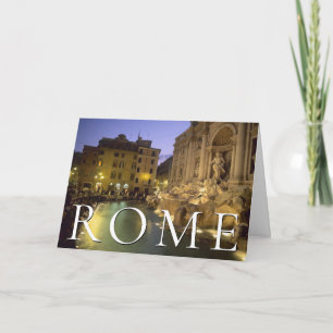 Trevi Fountain at Night Rome, Italy Thank You Card