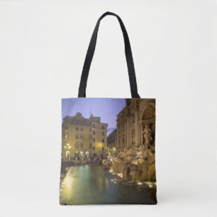 Trevi Fountain at night, Rome, Lazio, Italy Tote Bag