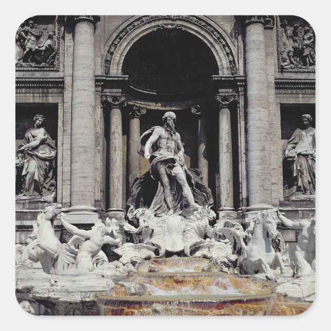 Trevi Fountain, built 1732-62 Square Sticker (Front)