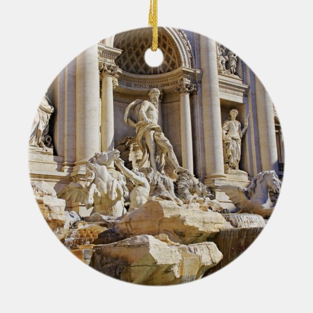 Trevi fountain ceramic tree decoration (Back)