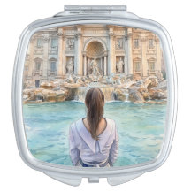 Trevi Fountain Compact Mirror