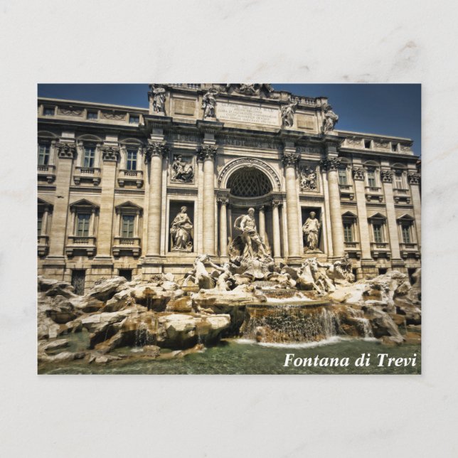 Trevi Fountain, Fontana di Trevi, Rome, Italy Postcard (Front)