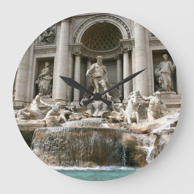 Trevi Fountain (Fontana di Trevi) -Rome Large Clock (Front)