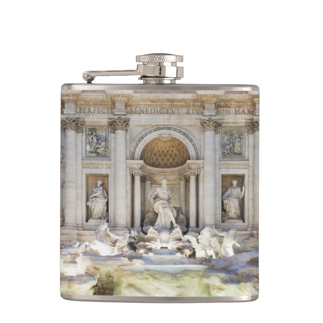 Trevi fountain hip flask (Front)