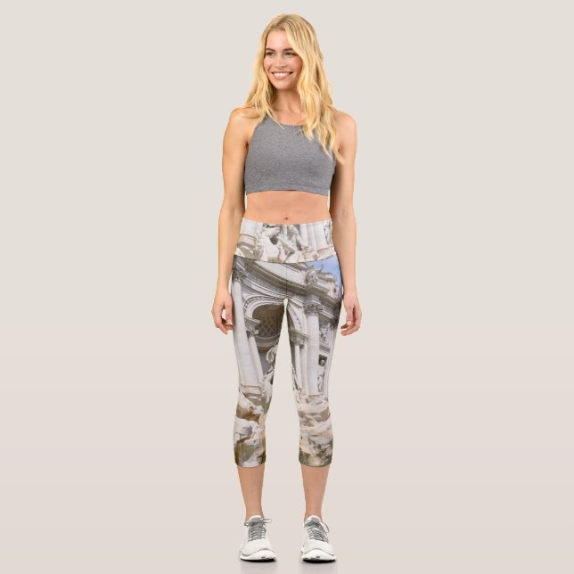 Trevi Fountain in Rome #4 #travel #wall #art Capri Leggings (Front)