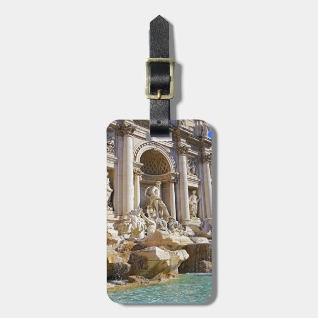 Trevi fountain luggage tag (Front Vertical)