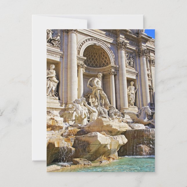 Trevi fountain magnetic invitation (Front)