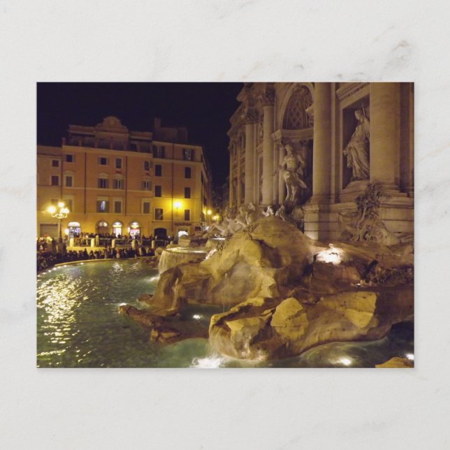Trevi Fountain Rome at night Postcard (Front)