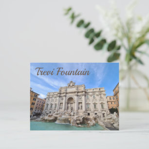 Trevi Fountain Rome Italy Holiday Panorama Postcard