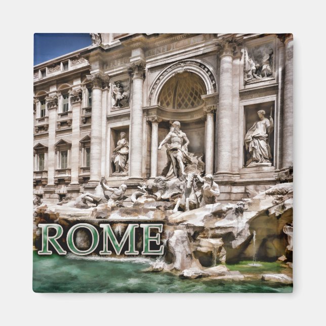 Trevi Fountain Rome Italy Magnet (Front)