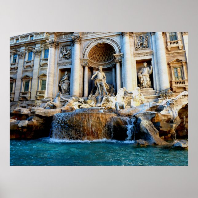 Trevi Fountain, Rome, Italy Poster (Front)