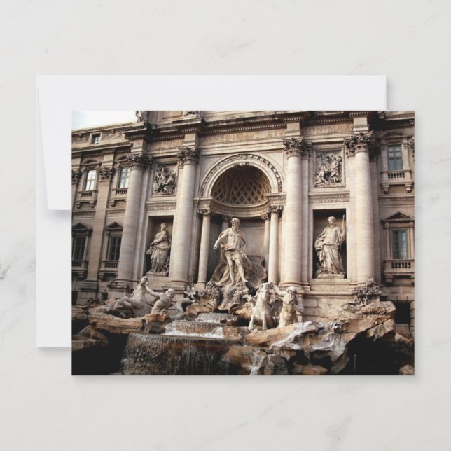 Trevi Fountain Rome Italy Travel Holiday Card (Front)