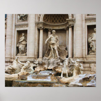 Trevi Fountain Rome Italy travel photo Poster