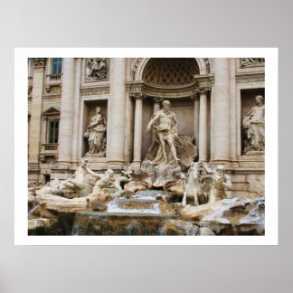 Trevi Fountain Rome Italy Travel Photo Poster