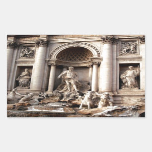 Trevi Fountain Rome Italy Travel Rectangular Sticker