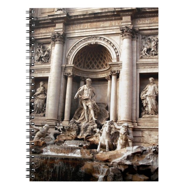 Trevi Fountain Rome Italy Travel Spiral Notebook (Front)