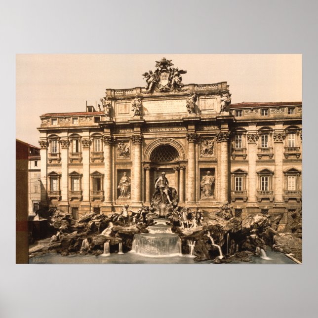 Trevi Fountain, Rome, Lazio, Italy Poster (Front)