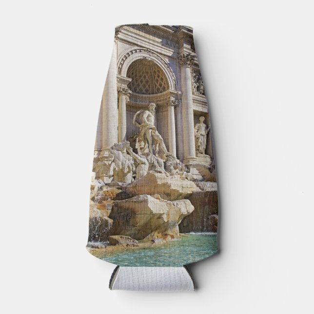 Trevi Fountain Rome Photography Bottle Cooler (Front)