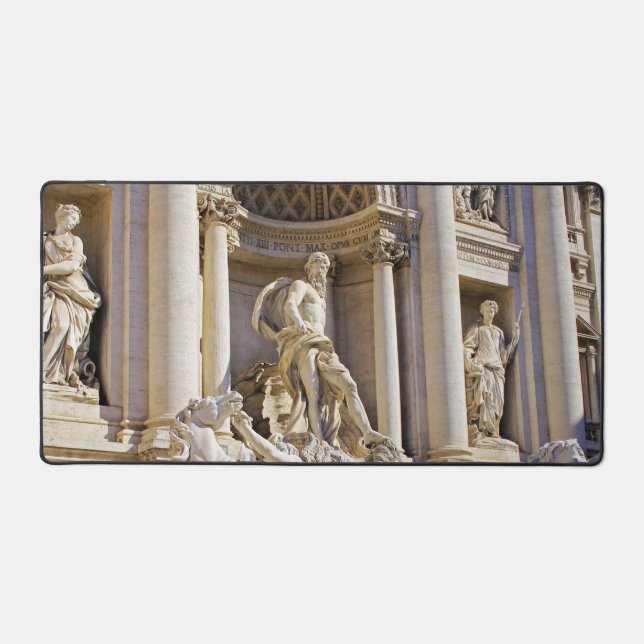 Trevi Fountain Rome Photography Desk Mat (Front)