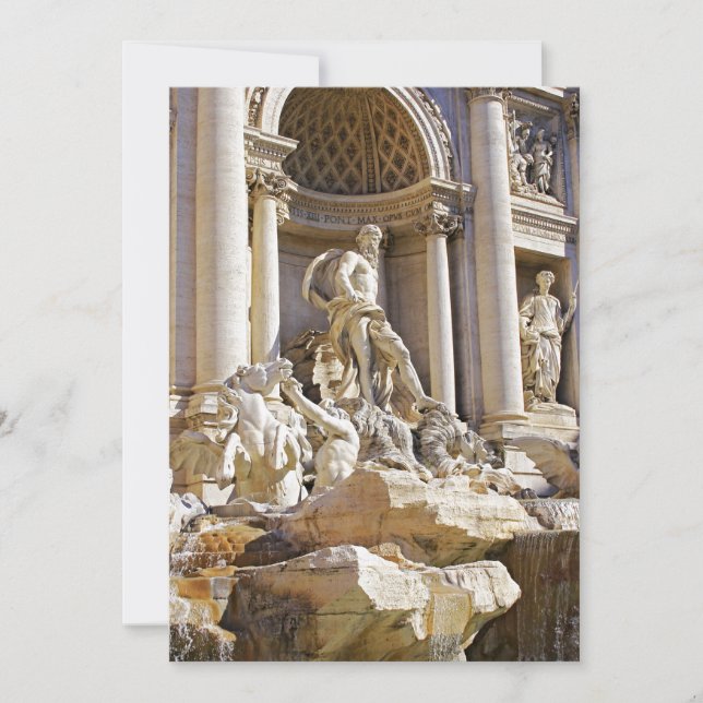 Trevi Fountain Rome Photography Invitation (Front)