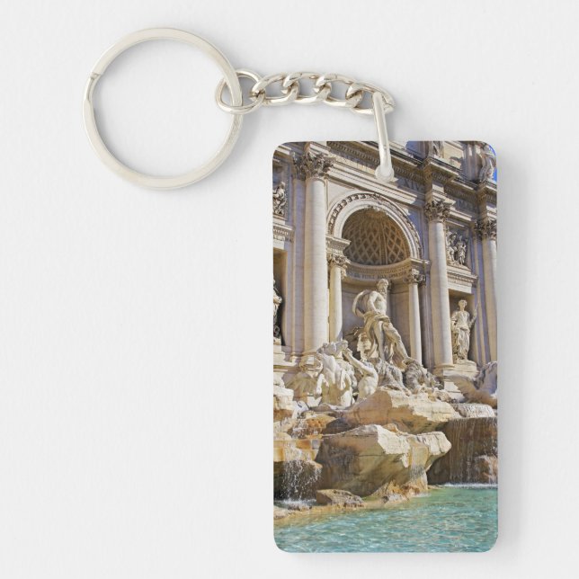 Trevi Fountain Rome Photography Key Ring (Front)