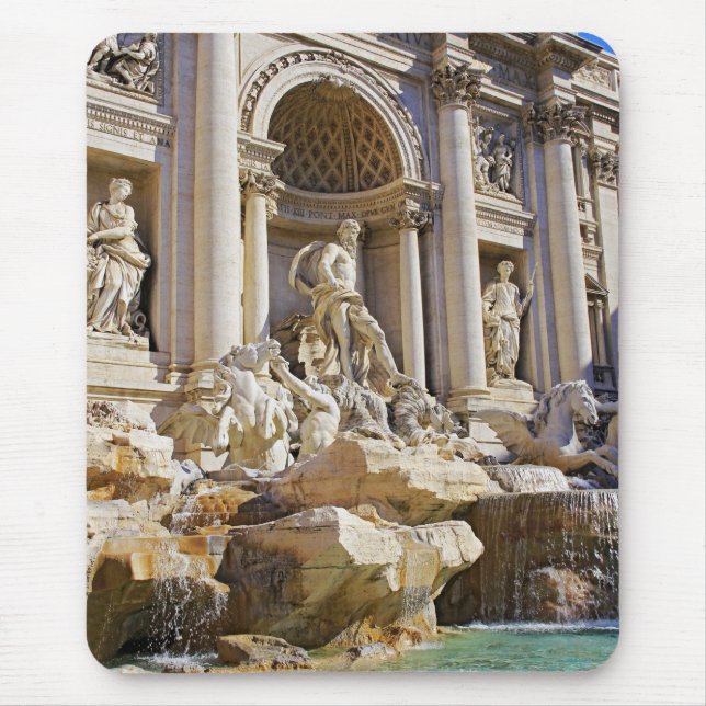 Trevi Fountain Rome Photography Mouse Pad (Front)