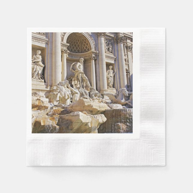 Trevi Fountain Rome Photography Napkin (Front)
