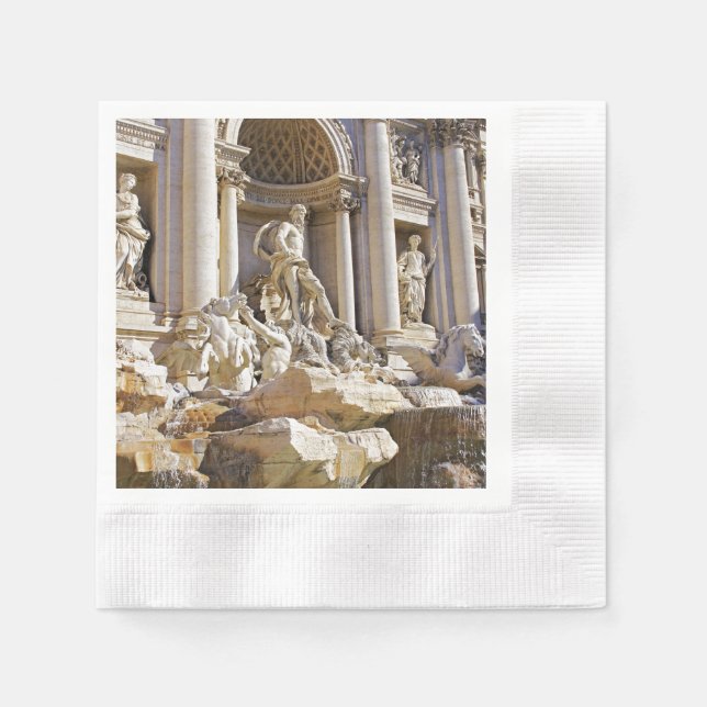 Trevi Fountain Rome Photography Napkin (Front)