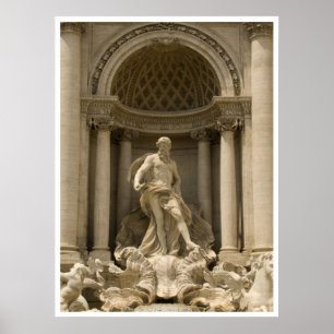 Trevi fountain , Rome Poster