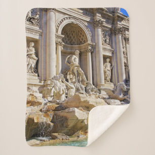 Trevi fountain sherpa blanket