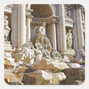 Trevi fountain square sticker
